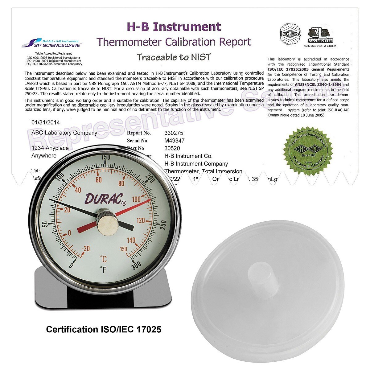 H-B Instrument Durac Bi-Metallic Dial Thermometers:Thermometers and  Temperature